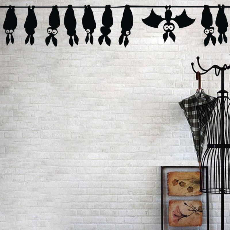 Halloween Funny Inverted Bat Wall Stickers 59×44cm