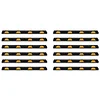 Zento Deals Rubber Parking Curb Garage Car Stopper - Parking Wheel Stopper Block 72&rdquo; Wide Easy to Install, Black/Yellow Reflective Parking Block; for Car, Truck, Trailer and RV (Black/Yellow 12pack)
