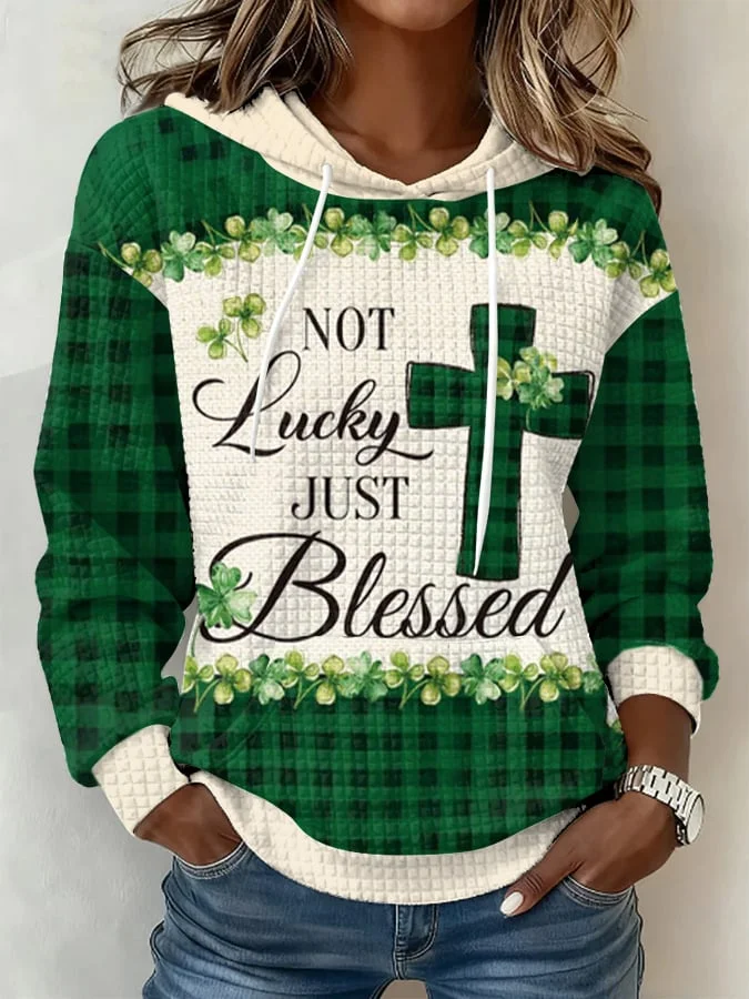 Women's St. Patrick's Day Pattern Print Casual Hooded Sweatshirt 