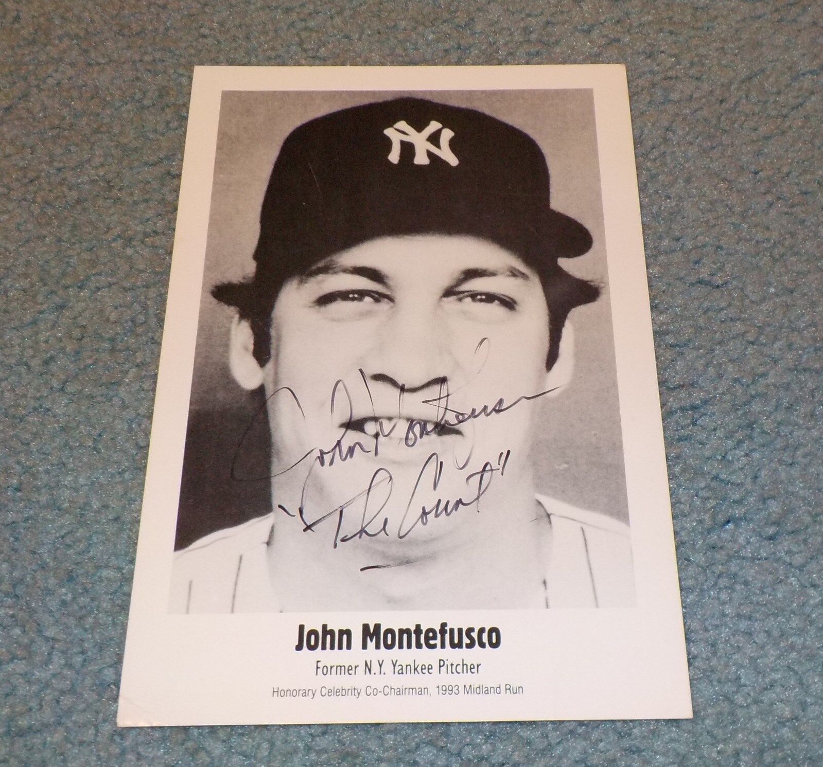 NY Yankees John The Count Montefusco Signed Autographed Photo Poster painting