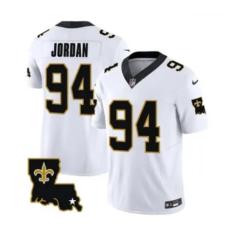 Men's New Orleans Saints #94 Cameron Jordan White 2023 F.U.S.E. 1987 Legacy Vapor Stitched Jersey A34Z