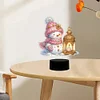 Acryl Weihnachten Schneemann doppelseitig - 5d DIY Bastellampe