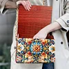 (US Local)DIY Flowers Diamond Art Wooden Coin Pouch with Chain 5D Diamond Painting Purse