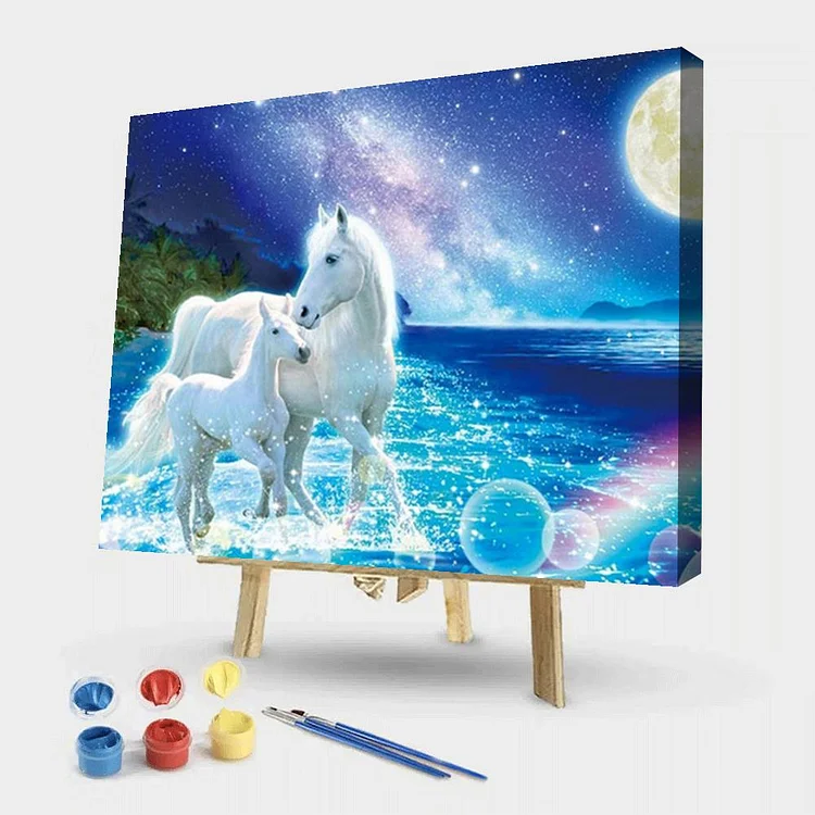 Adult cartoon animal drawing set DIY 5D diamond art kit color horse  gemstone art handmade kit for family wall decoration gifts(30*40cm)