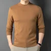 Men's half turtleneck solid color wool sweater