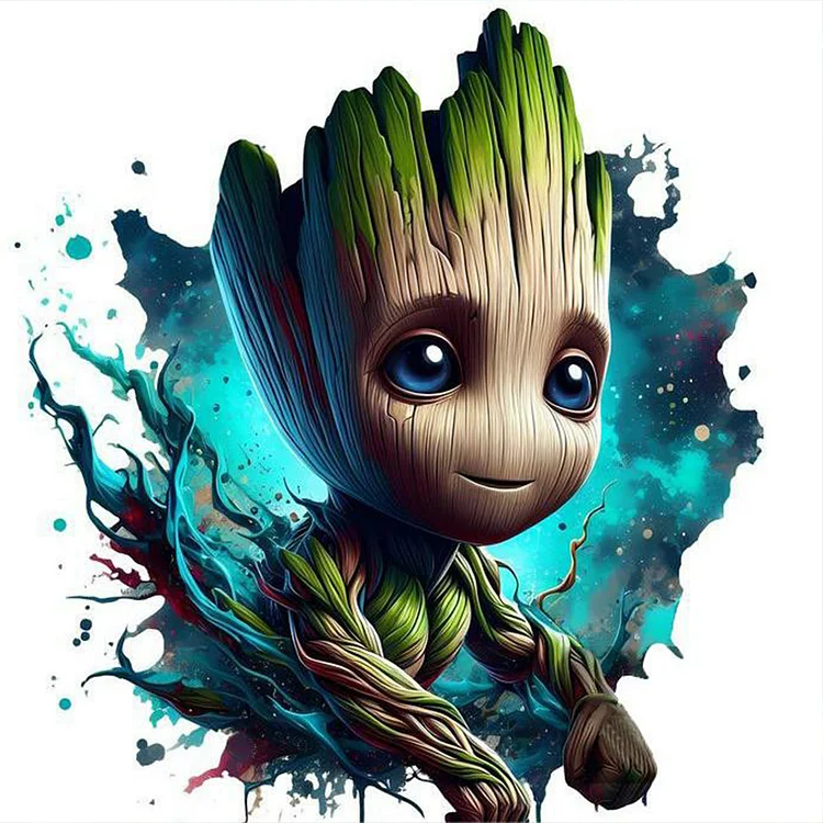 Groot Tree Man 40*40CM (Canvas) Full Round Drill Diamond Painting gbfke