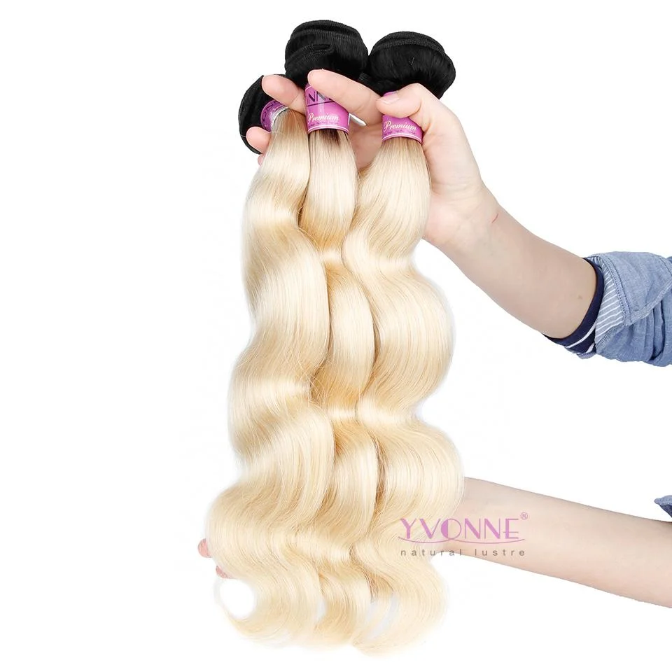 Yvonne Hair 3/4Pcs/Lot 1B/613 Color Best Quality Brazilian Hair Body Wave Weave 12inch to 28inch 