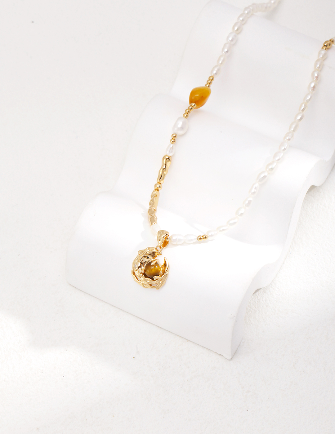 Agate Stone Round Pendant