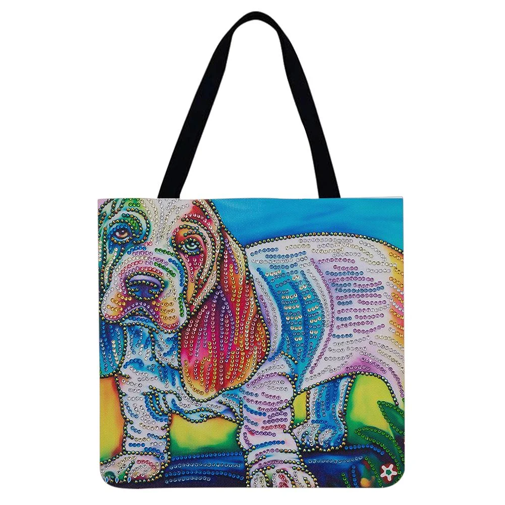 Linen Tote Bag -  Basset Hound