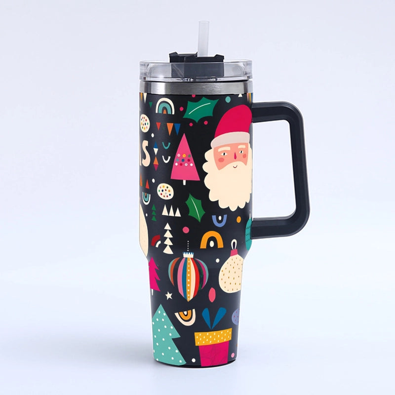 Christmas Cute Santa Claus Snowman Elk 201 Stainless Steel 304 Stainless Steel Thermos Cup 1 Piece