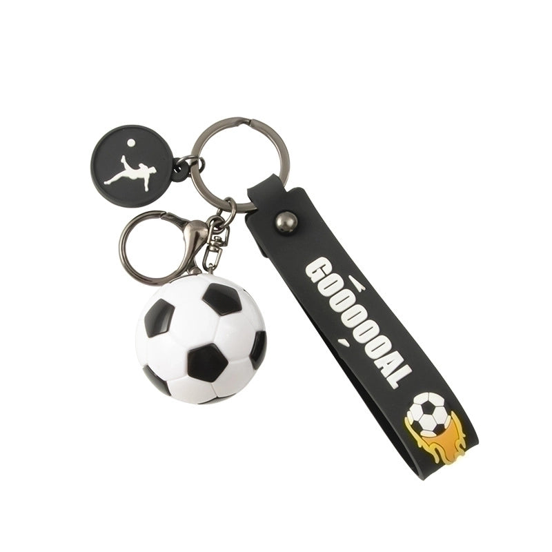 Fashion Letter Football Pvc Unisex Bag Pendant Keychain 1 Piece