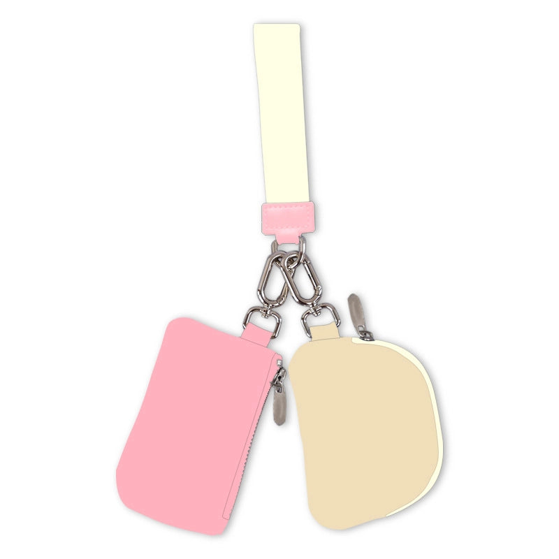 Women’s Solid Color Nylon Side Zipper Coin Purses