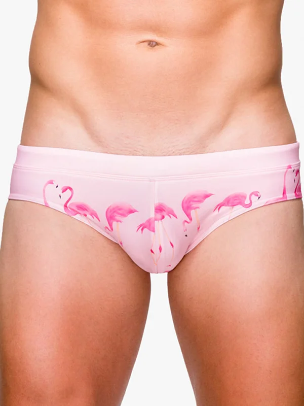 Men's Flamingo Print Trunks