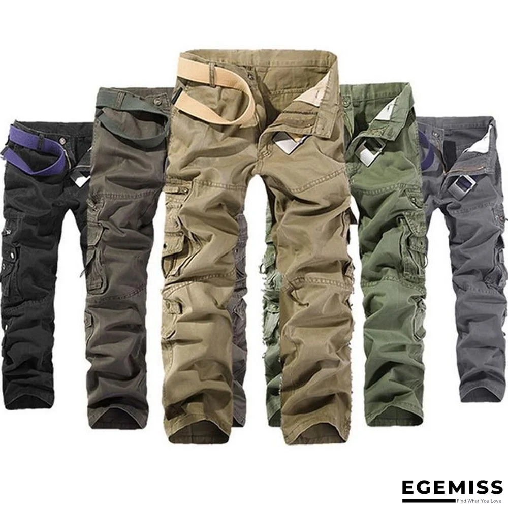 Mens Tactical Pants Joggers Casual Male Cargo Pants Cotton Trousers Multi Pocket Military Style Green Pants | EGEMISS