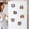 (US Only)6pcs 2D Flat Acrylic Independence Day Dog DIY Diamond Painting Fridge Magnets