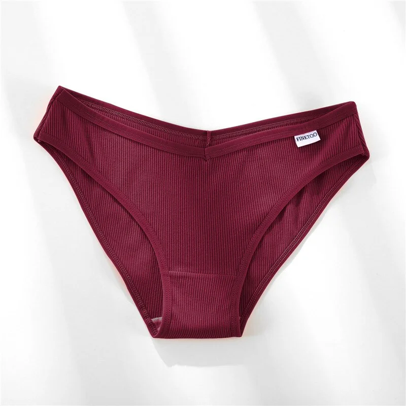 FINETOO Women Cotton Panties M-XL Cheekie Underpants Ladies Underwear Comfortable Briefs Soft Panty Female Lingerie 6 Colors New