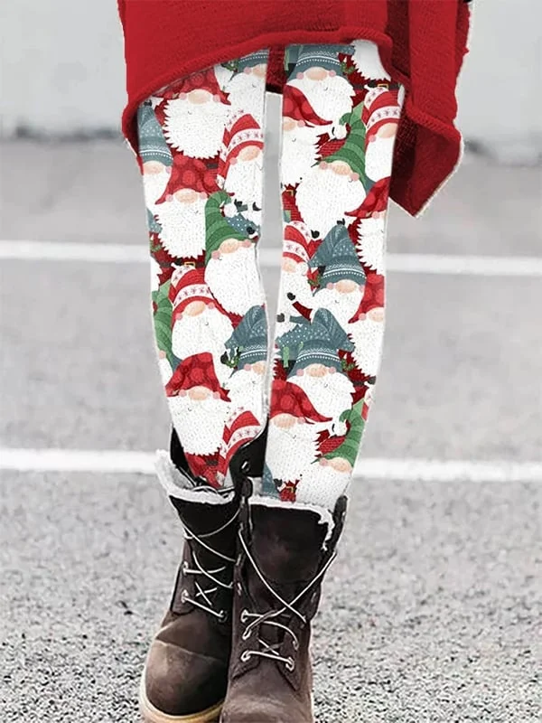 Women's Christmas Gnomes Print Leggings
