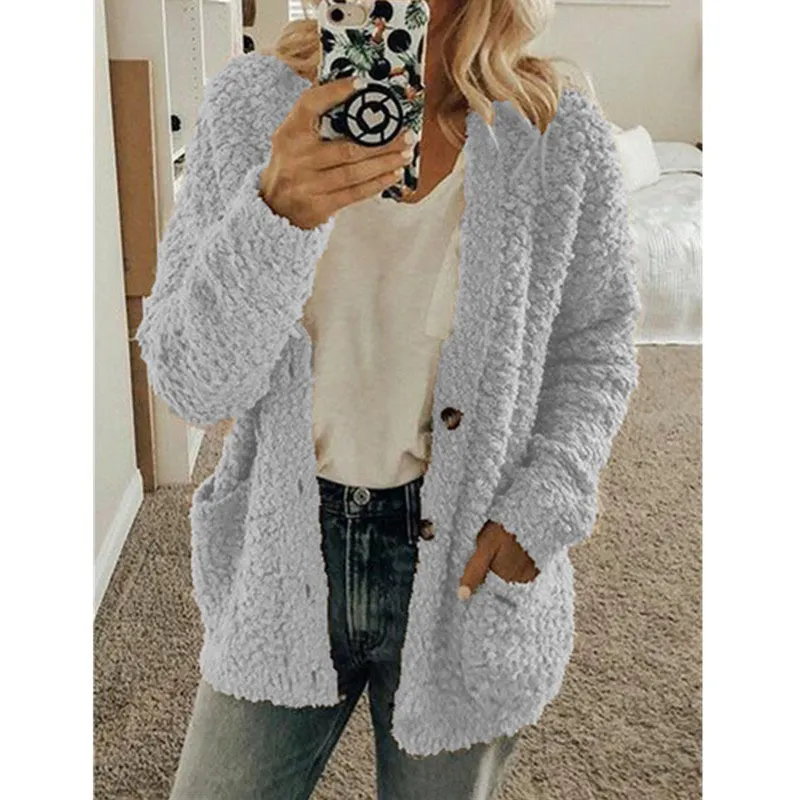 Uveng Uveng Wish 2025 Autumn And Winter Explosion Women's Fashion Casual Sweater Coat Size Coat