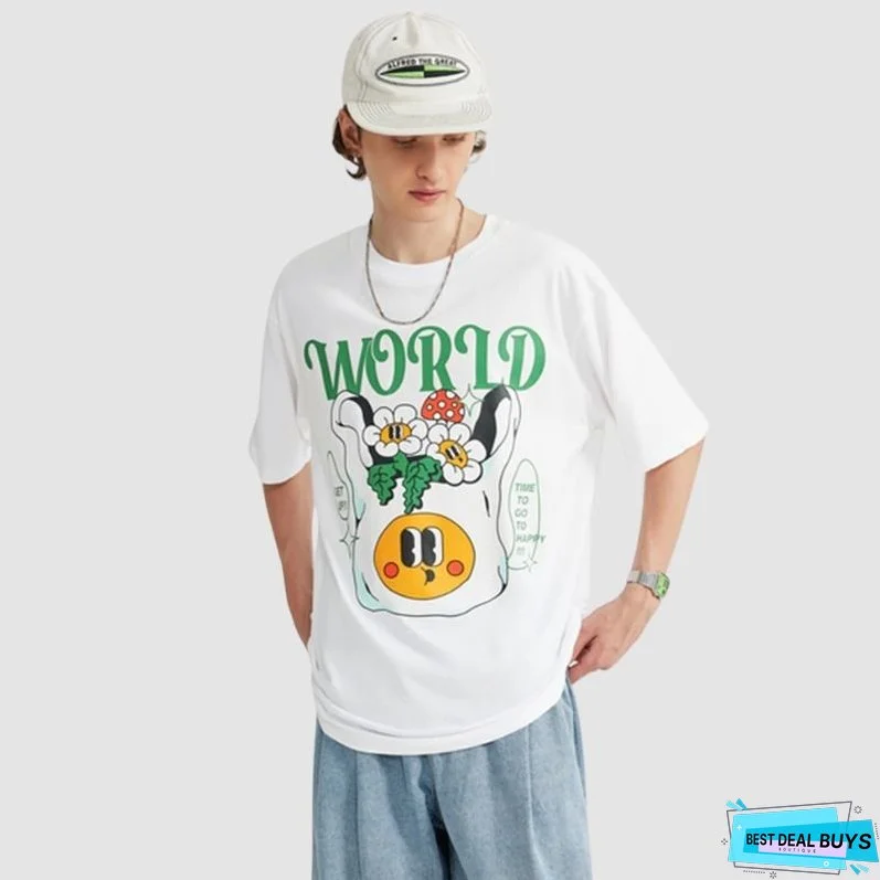 Smile Flower Printed Tee