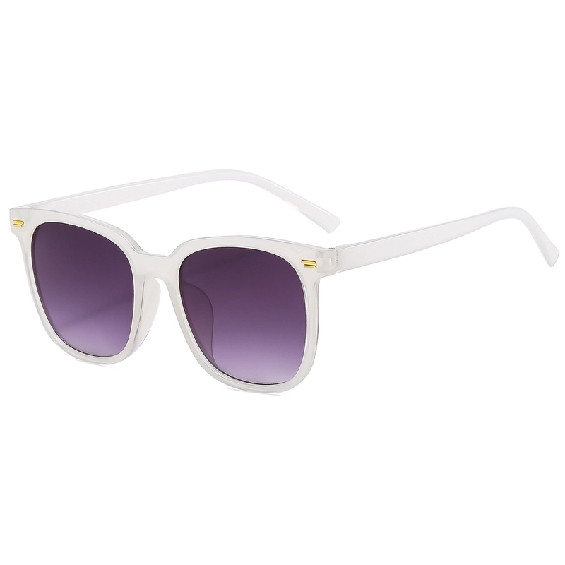 Casual Minimalist Solid Color Ac Square Full Frame Women’s Sunglasses