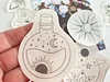 【11 PCS】Moons and Magic-Water Soluble Alphabet Floral Embroidery Pattern,peel and stick paper for ornaments
