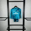 2017/2018 Retro Long Sleeve Real Madrid Third Away Football Shirt 1:1 Thai Quality Kids Size love fball