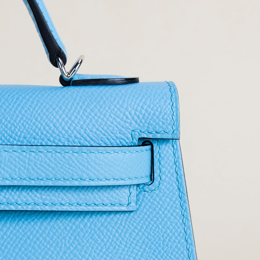 Mini Kelly II Epsom  7N Celeste PHW