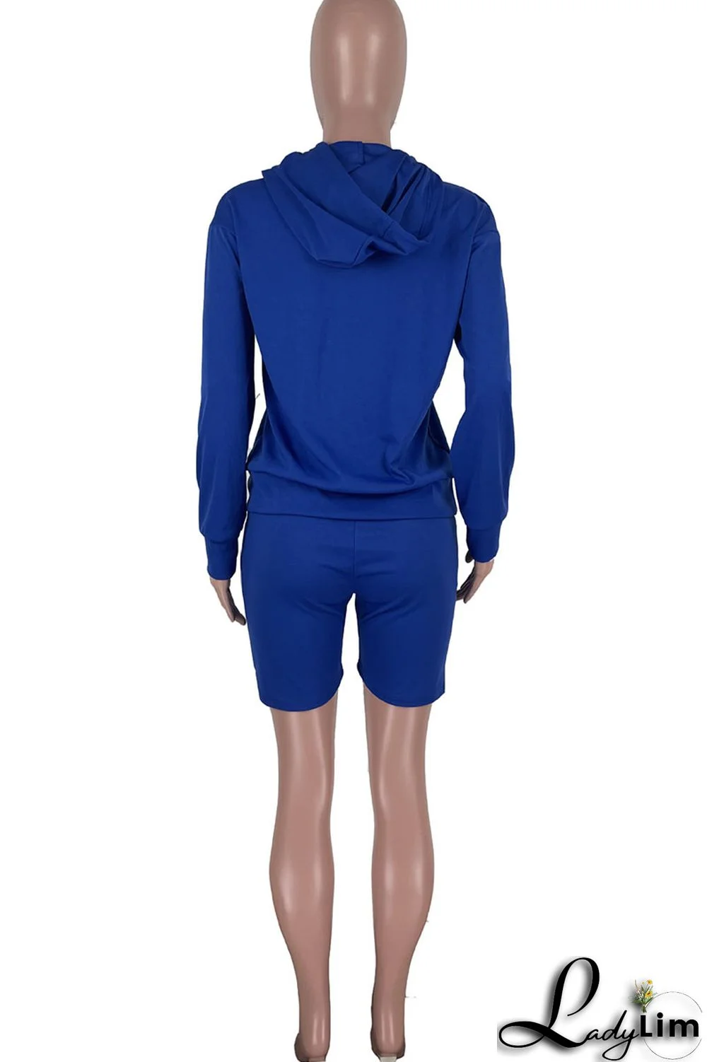 Pink Casual Solid Split Joint Hooded Collar Long Sleeve Two Pieces