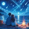 Couple De Plage-Perceuse Ronde Peinture Diamant-40*40Cm