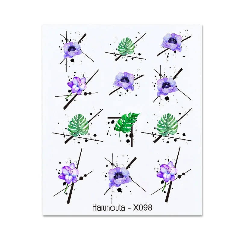 1PC Summer Fruits 3D Nail Sticker Watermelon/Strawberry/Avocado Water Decals Slider For Manicure DIY Nail Art Decoration