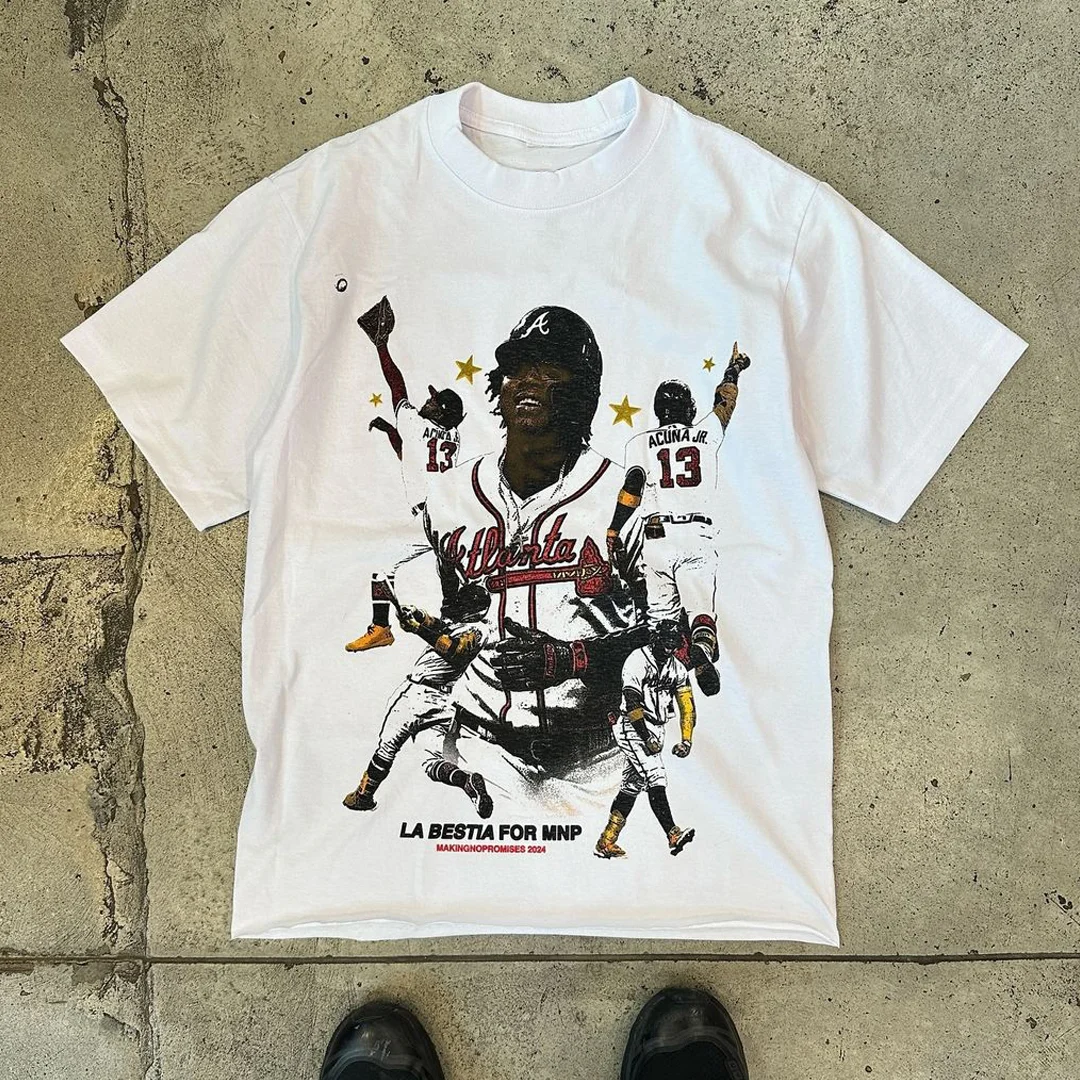 Casual Street Baseball Star T-shirt
