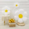 6 Petals Smile Daisy Flower Large Aluminum Film Balloons Party Birthday Festive Decors