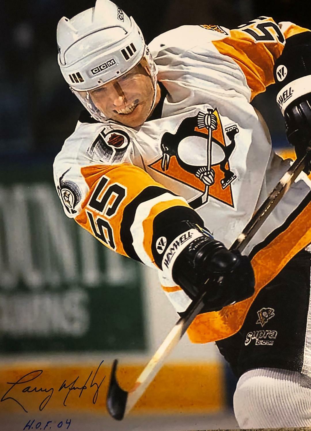 Autographed Larry Murphy Pittsburgh Penguins 16 X 20 Photo Poster painting with COA