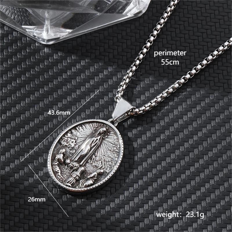 Hip-Hop Cross Anchor Skull Stainless Steel Carving Halloween Men’s Pendant Necklace