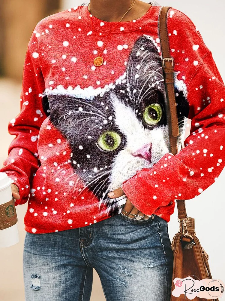 Christmas Cat Sweatshirts