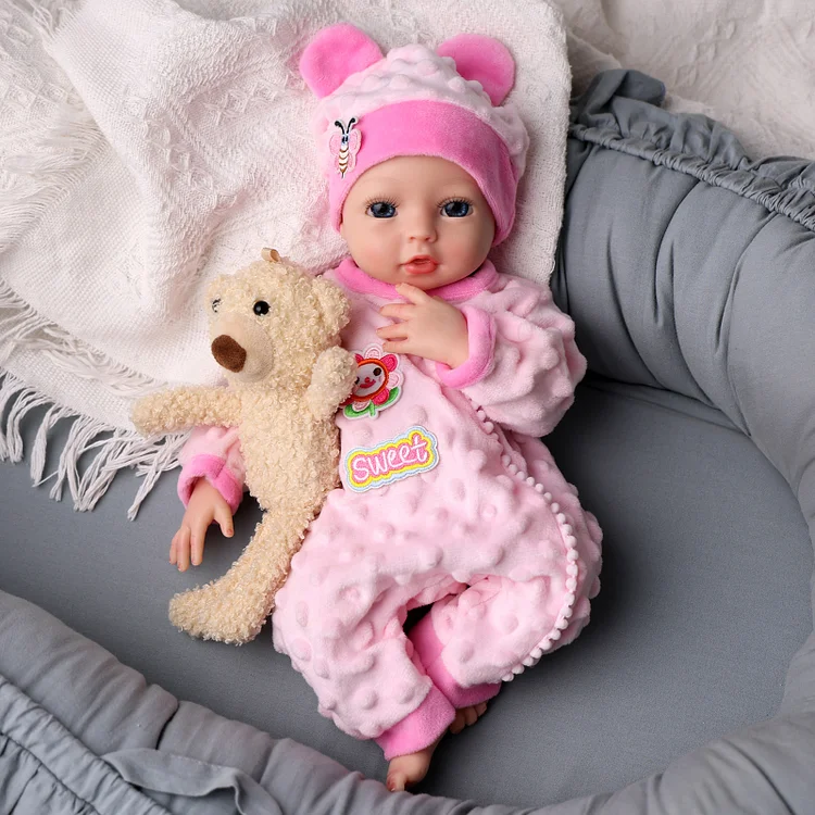 Babeside Realistic Silicone Baby Terry & Phoebe 16'' Little Infant Twins Best Gift for Kids