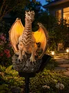 Dragon Figurine Night Light Solar Powered Dragon Figurine Decorative Landscape Light Dragon Garden Stake Light Unique Gift for Dragon Lovers Ornament Patio