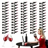 [US Local Warehouse] 5 Pack 12 Bottle Wine Rack Wall Mounted for 60 Bottles DIY Detachable Wine Holder Metal Storage Rack for Kitchen Dining Room Bar