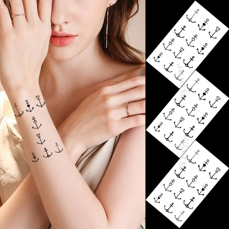 Waterproof Temporary Tattoo Sticker Black Gun AK 47 Flash Tatoo Fake Water Transfer Tatto for Woman Man