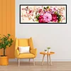 (US Only)Full Embroidery Cotton Thread 11CT 3 Strands Peony Flower Printed Cross Stitch