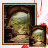 Door The Lord of The Rings Full 14CT DIY Counted Cross Stitch Kits 40x50cm for Adults Home Decor