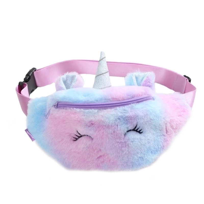 Women’s Cute Colorful Plush Coin Purse Waist Bag