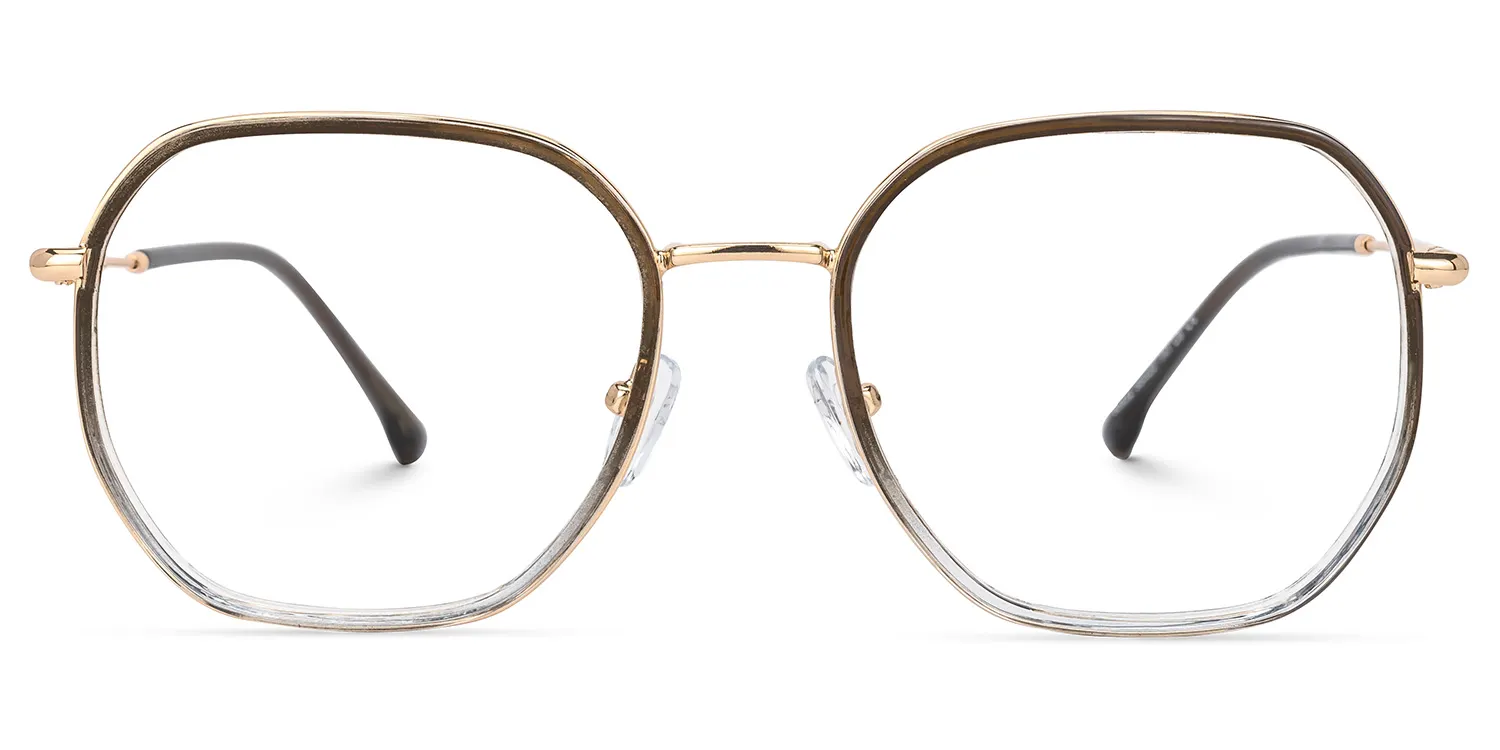 Lani Braun Rund Brille Braun