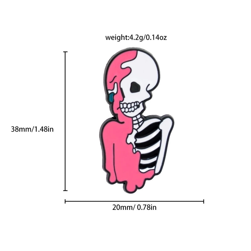 Hip-Hop Retro Gesture Skull Metal Unisex Brooches