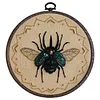 Beetle Bead Embroidery Kit &ndash; 15x15cm Cross Stitch Starter Set tapestrymarket