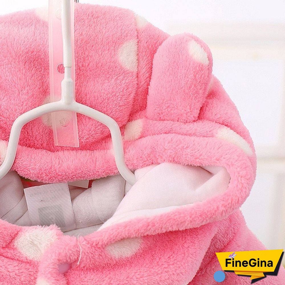 Newborn Baby Romper Coral Fleece Winter Rompers Cartoon Infant Clothes Snowsuit Babies Jumpsuits