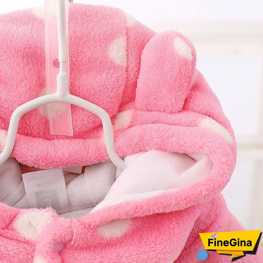 Newborn Baby Romper Coral Fleece Winter Rompers Cartoon Infant Clothes Snowsuit Babies Jumpsuits