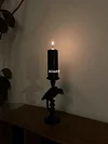 Gothic Candle Holder with Black Crow 29cm
