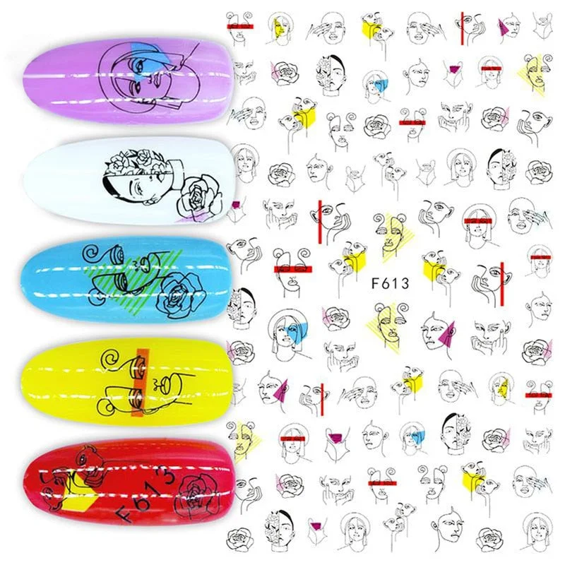 1PC 3D Nail Stickers Kiwi Avocado Lemon Banana Fruits Self-Adhesive Slider Nail Art Decorations Decals Manicure Accessories-Nail Inspo