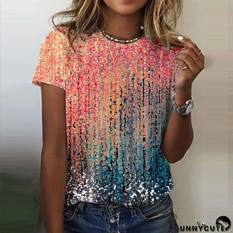 Color Splash Short Sleeve Top